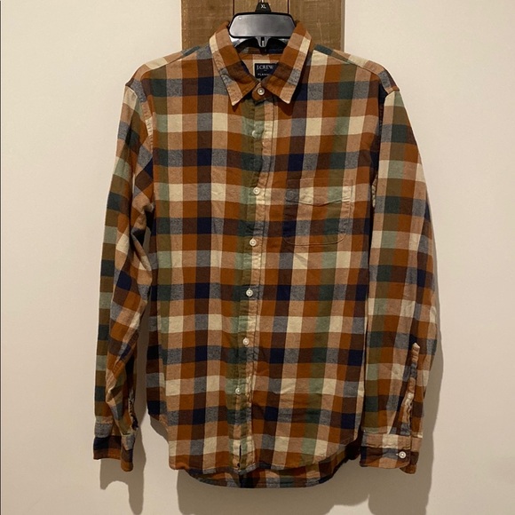 J. Crew Other - J. Crew Brown and Green Casual Button Down Shirt